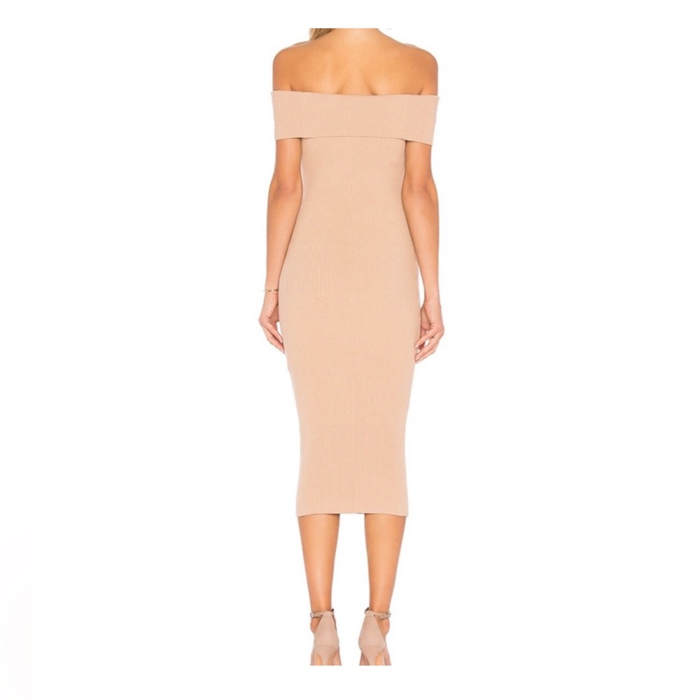 MAJORELLE Lulu Ribbed Knit Sweater Dress in Bone Size Medium - Picture 9 of 10